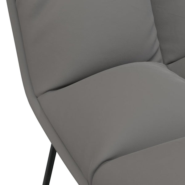 vidaXL Chaise longue avec cadre en métal Gris clair Velours
