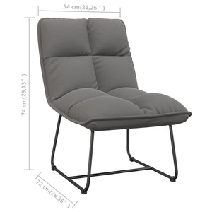 vidaXL Chaise longue avec cadre en métal Gris clair Velours