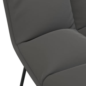 Dunkelgrauer Samt Relaxstuhl mit Metallgestell