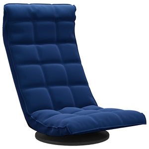Drehbarer Bodenstuhl Blau Samt