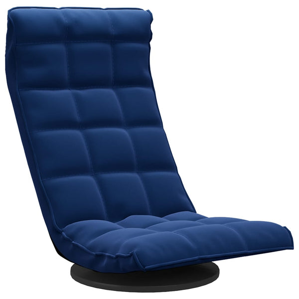 Drehbarer Bodenstuhl Blau Samt