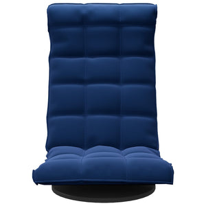 Drehbarer Bodenstuhl Blau Samt