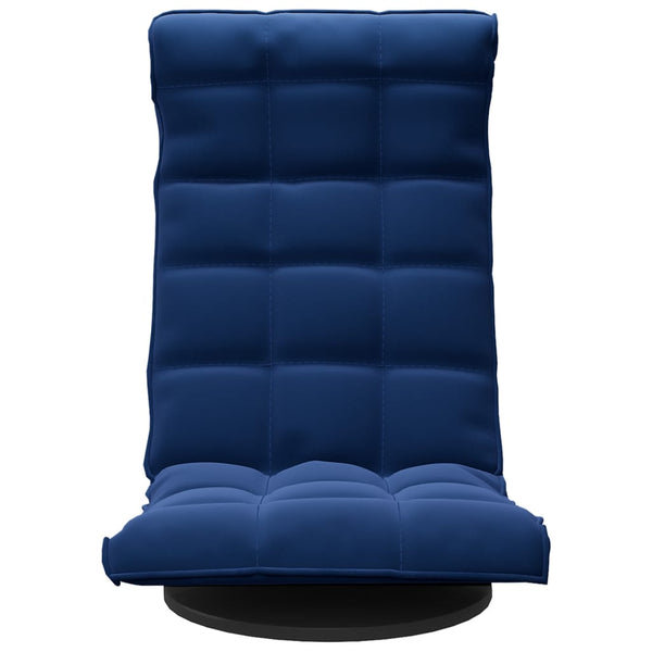 Drehbarer Bodenstuhl Blau Samt