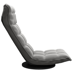 vidaXL Chaise de sol pivotante velours gris foncé