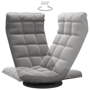 vidaXL Chaise de sol pivotante velours gris foncé