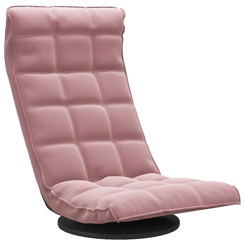 Drehbarer Bodenstuhl Rosa Samt