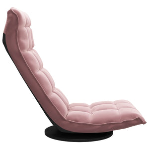 Drehbarer Bodenstuhl Rosa Samt