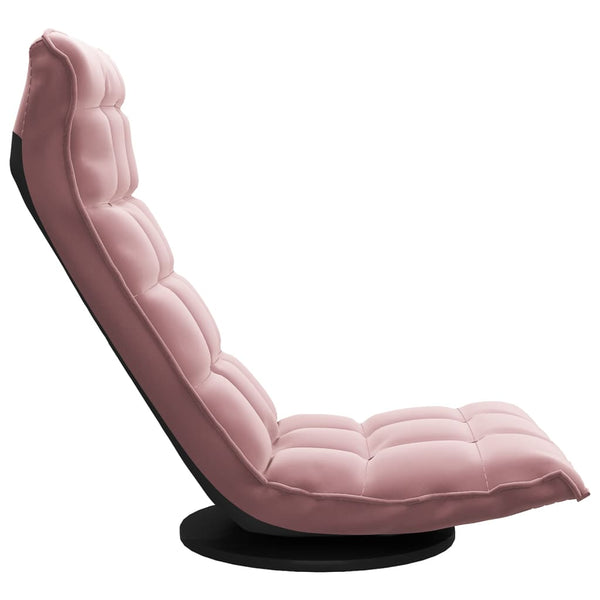 Drehbarer Bodenstuhl Rosa Samt