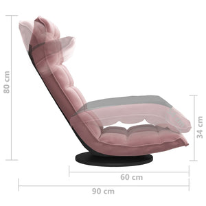 Drehbarer Bodenstuhl Rosa Samt