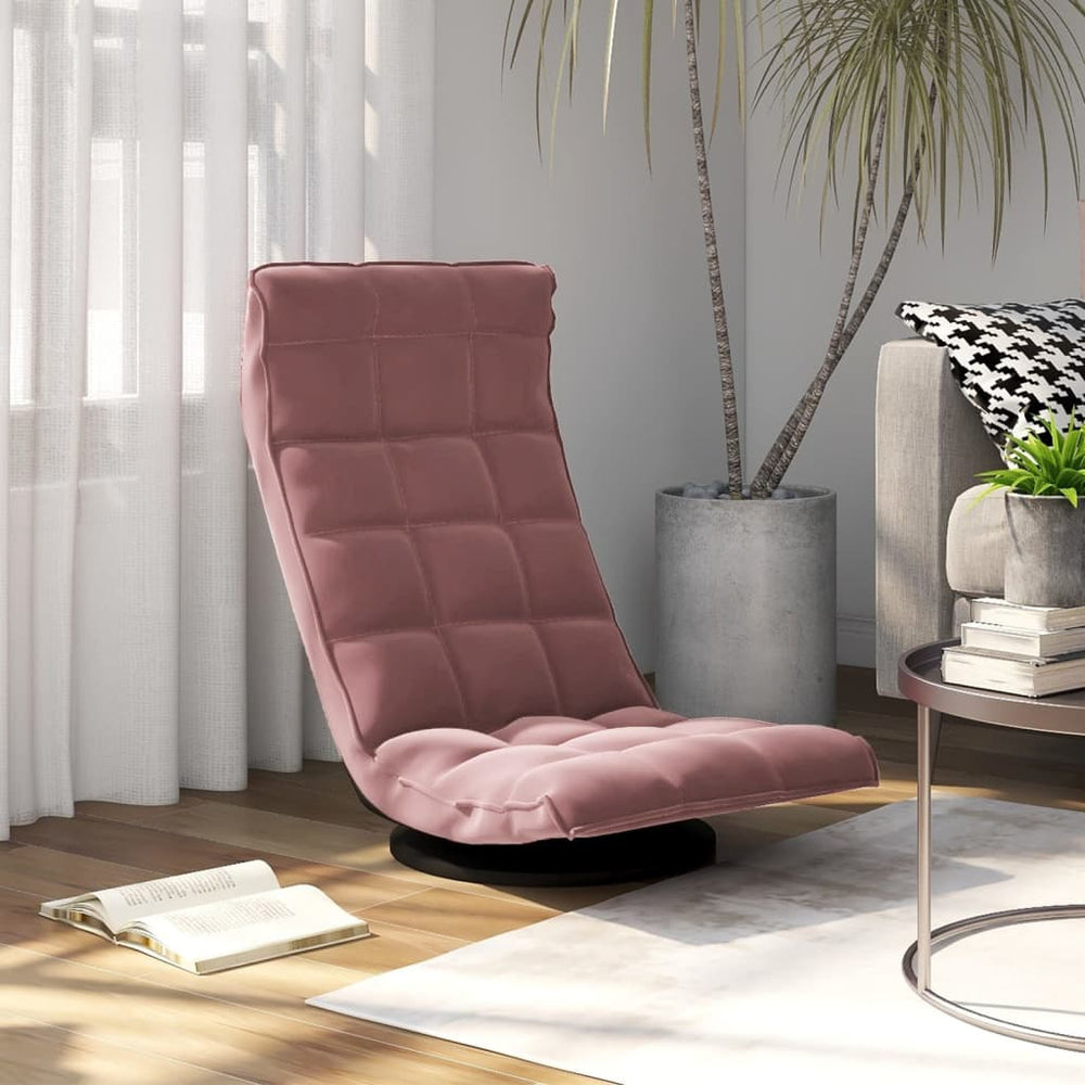 Drehbarer Bodenstuhl Rosa Samt