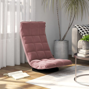 Drehbarer Bodenstuhl Rosa Samt