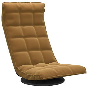 vidaXL Chaise de sol pivotante velours marron