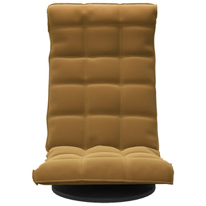 vidaXL Chaise de sol pivotante velours marron