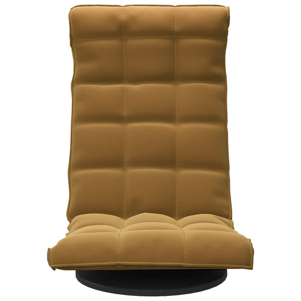 vidaXL Chaise de sol pivotante velours marron