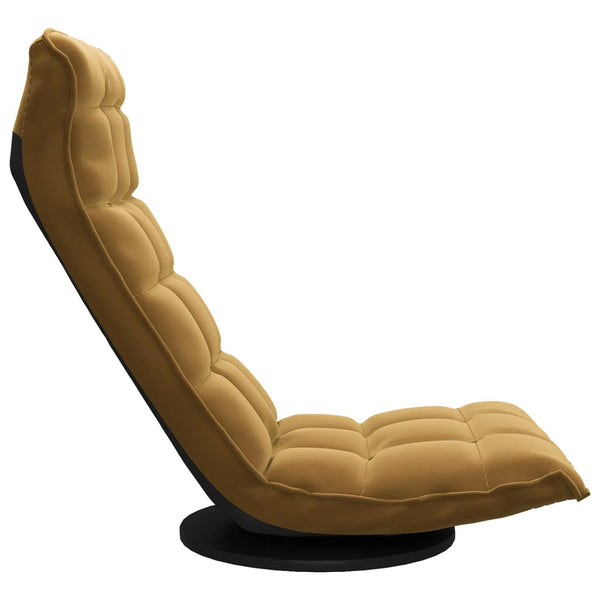 vidaXL Chaise de sol pivotante velours marron