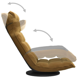 vidaXL Chaise de sol pivotante velours marron