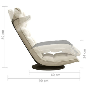 Drehbarer Bodenstuhl Creme Samt