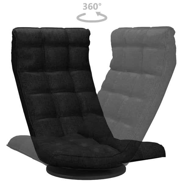 Drehbarer Bodenstuhl Schwarz Stoff