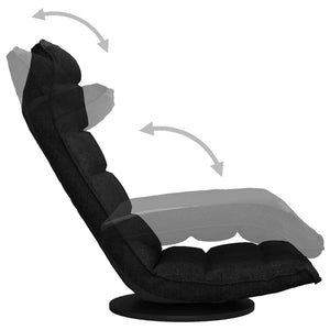 Drehbarer Bodenstuhl Schwarz Stoff