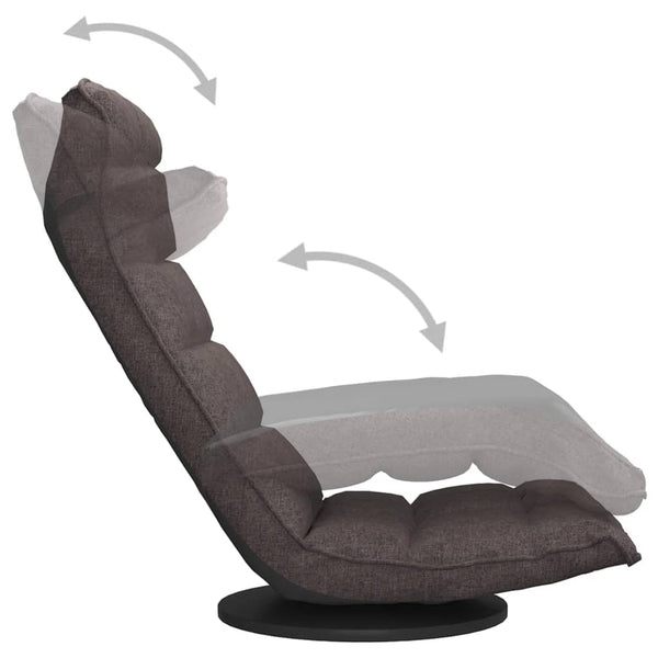 Drehbarer Bodenstuhl Taupe Stoff