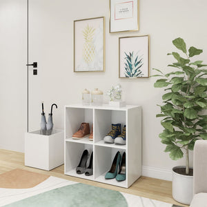 vidaXL Meuble à chaussures de couloir Blanc 105x35,5x70 cm Bois d'ingénierie