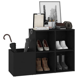 Schuhschrank Schwarz 105 cm