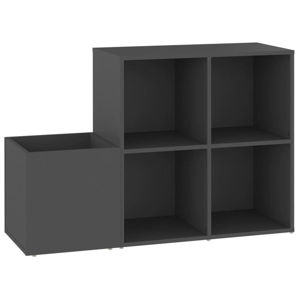 Grauer Schuhschrank für den Flur, 105 cm