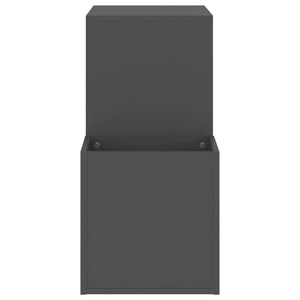Grauer Schuhschrank für den Flur, 105 cm