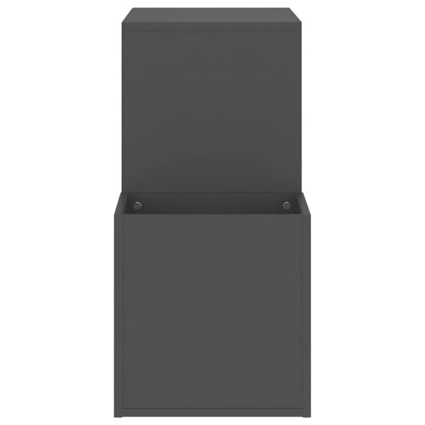 Grauer Schuhschrank für den Flur, 105 cm