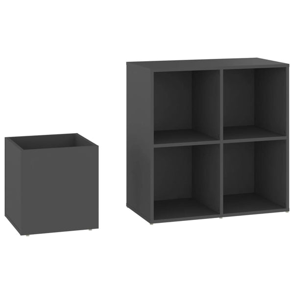 Grauer Schuhschrank für den Flur, 105 cm