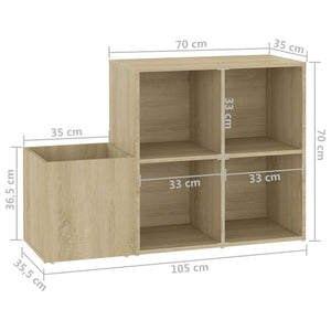 Schuhschrank Sonoma Eiche, 105 cm