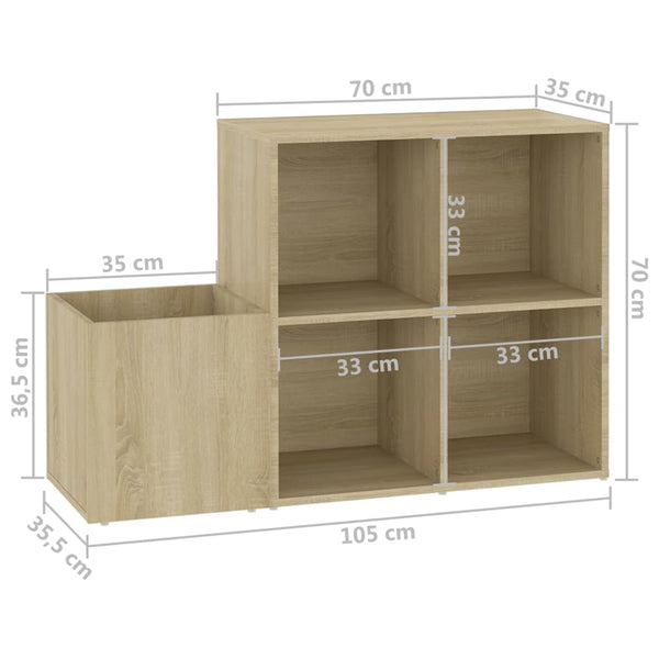 Schuhschrank Sonoma Eiche, 105 cm