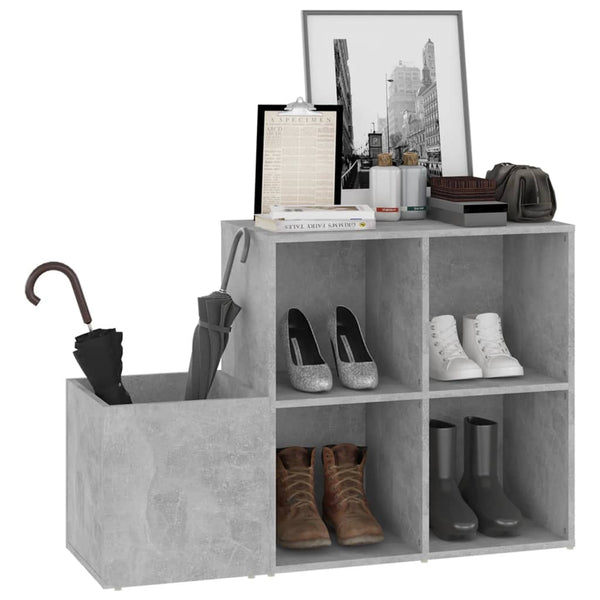 Betongrauer Schuhschrank für Flur, 105 cm