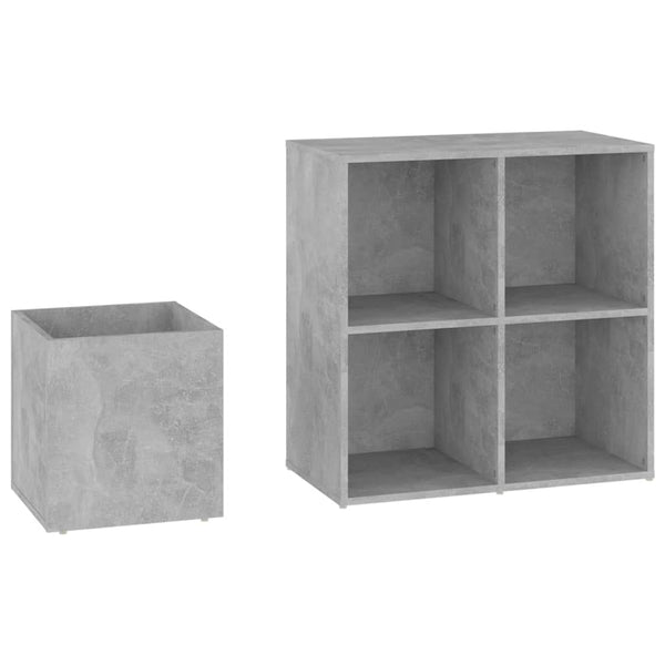 Betongrauer Schuhschrank für Flur, 105 cm