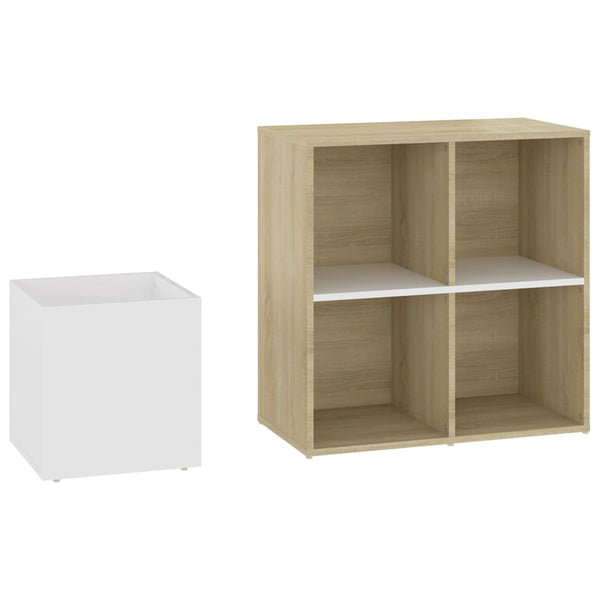 Weißer Schuhschrank mit Eichen-Optik