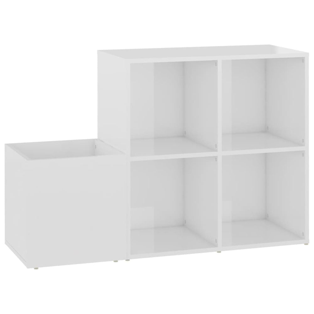 Hochglanz Schuhschrank Weiß, 105 cm