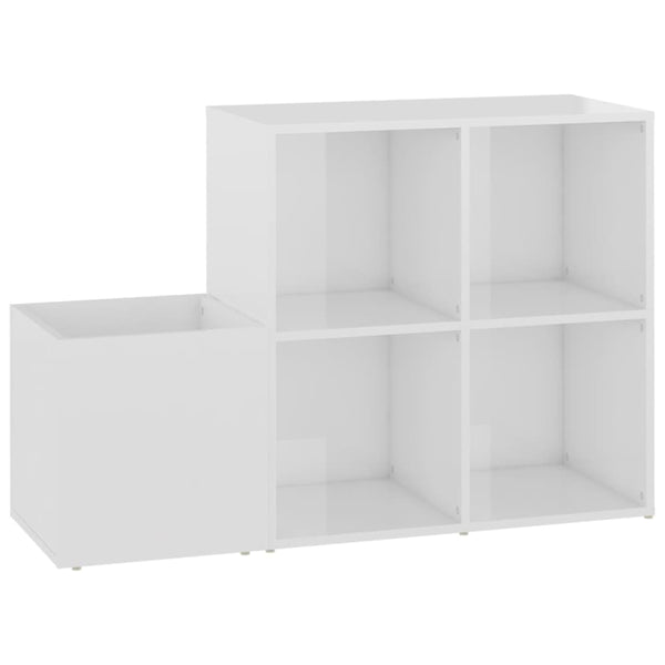 Hochglanz Schuhschrank Weiß, 105 cm