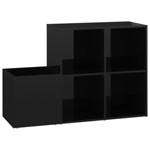 Hochglanz Schuhschrank Schwarz 105cm