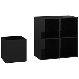 Hochglanz Schuhschrank Schwarz 105cm