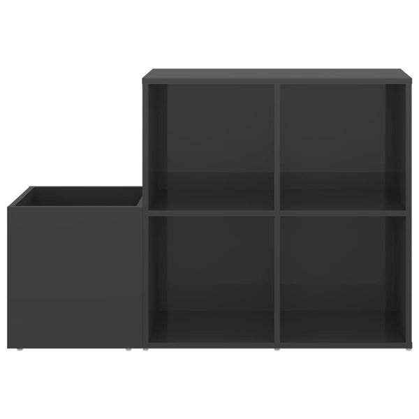 Hochglanz Schuhschrank Grau 105cm