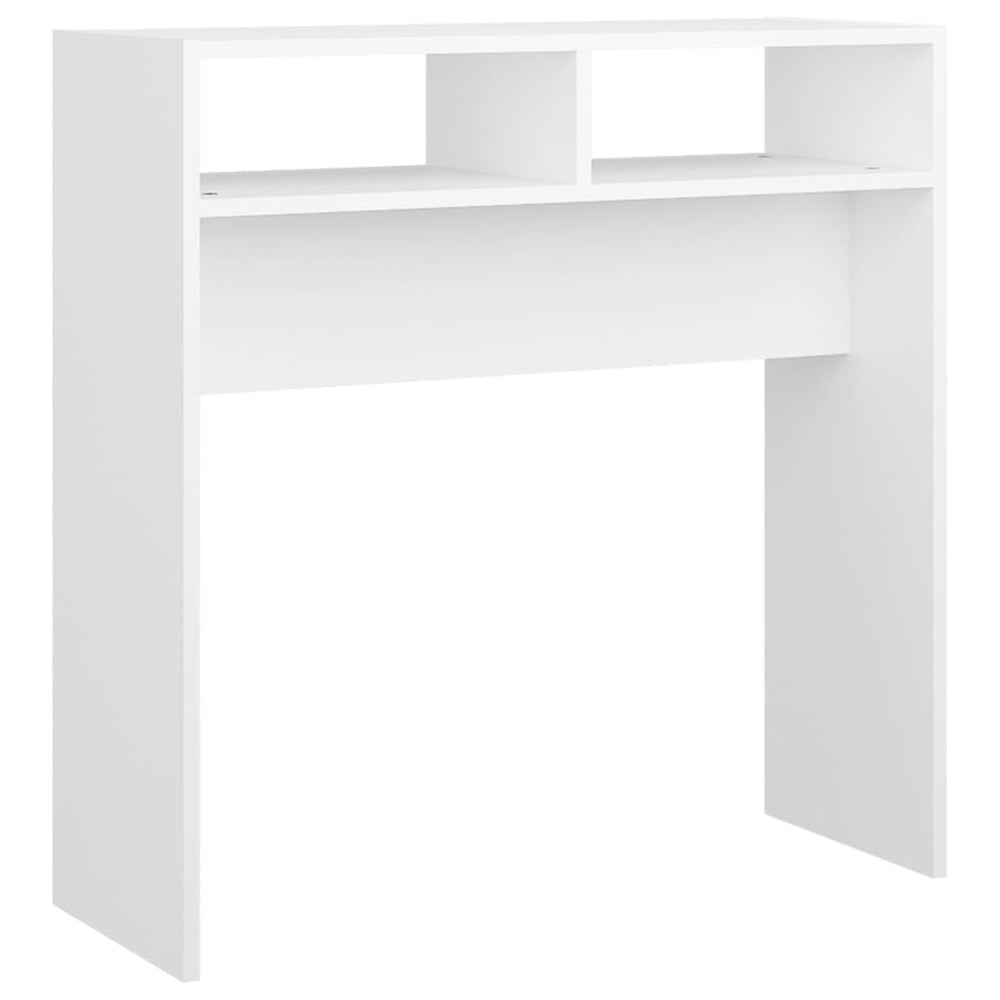vidaXL Console Blanche 78x30x80 cm Bois d'ingénierie