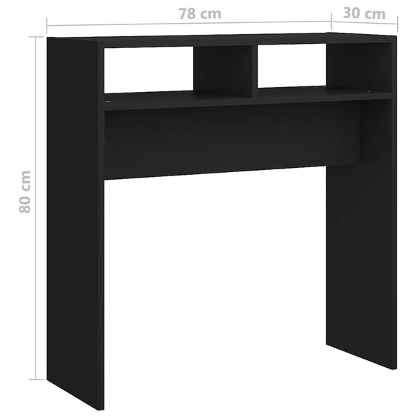 Schwarzer Konsolentisch 78x30x80 cm