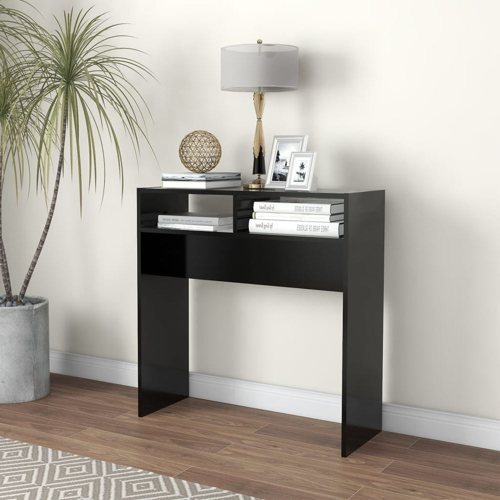 vidaXL Console Noir 78x30x80 cm Aggloméré