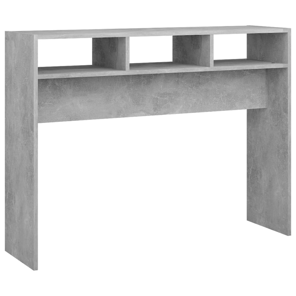 vidaXL Table console Gris béton 105x30x80 cm Bois d'ingénierie