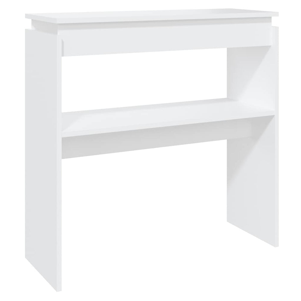 vidaXL Console blanche 80x30x80 cm en bois d'ingénierie