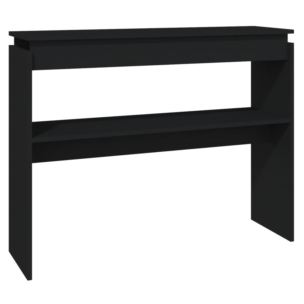 vidaXL Console de table Noir 102x30x80 cm Bois d'ingénierie