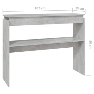 Betongrauer Konsolentisch 102 cm