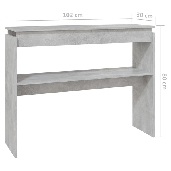 Betongrauer Konsolentisch 102 cm