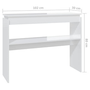 Hochglanz Weißer Konsolentisch 102 cm