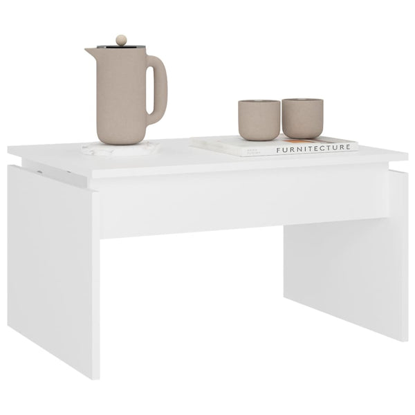 Weißer Couchtisch 68x50 cm